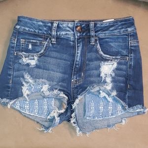 High-rise shortie shorts